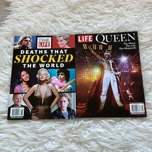 Lot of 2 Life Magazines - Life Queen & Time Life That Shocked The World